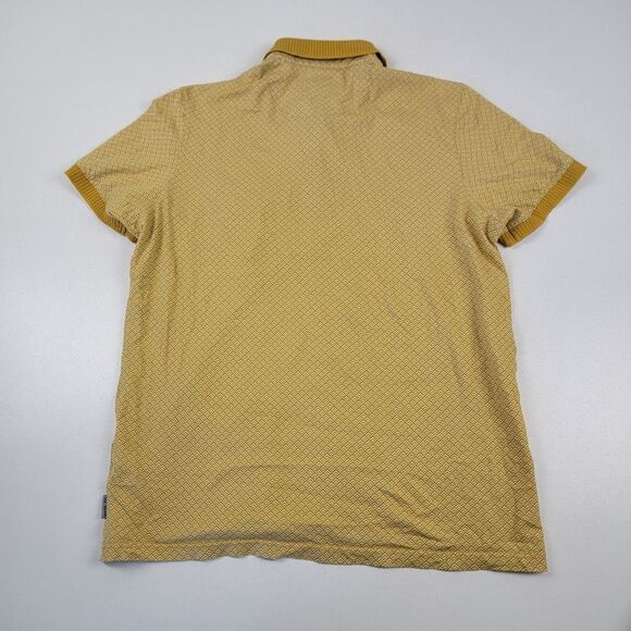 Ted Baker Men's Mustard Polo Shirt‎ Mens Size 3 Medium Short Sleeve - Picture 9 of 9